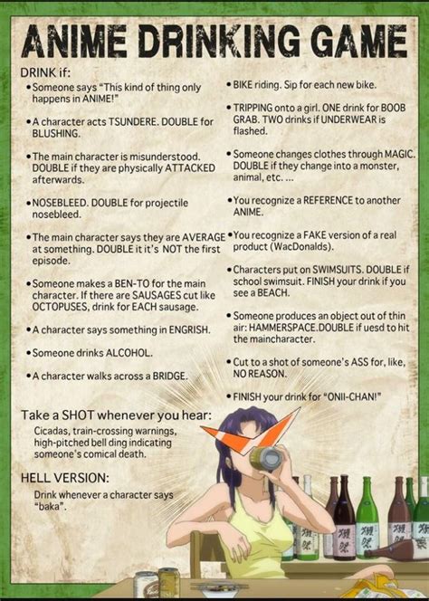 anime drinking games.